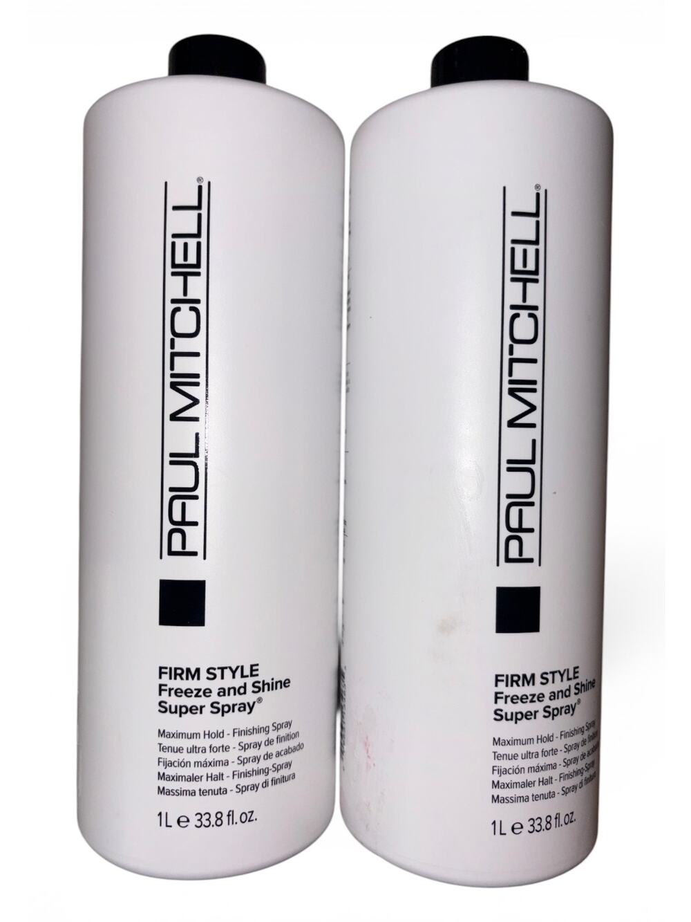 2x Paul Mitchell Freeze & Shine Super Hairspray, Max Hold, Coarse Hair 33.8 oz